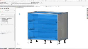 Мебель в Solidworks Swood BLUM MOVENTO демо-ролик