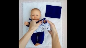 Костюм для пупса мальчика ростом 34-38 см