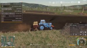 Удобрение и посев с помощью скриптов «Courseplay» и  «AutoDrive» в игре  Farming Simulator 19.