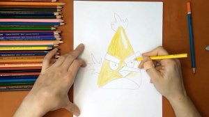 Как нарисовать Чака из Энгри бердс