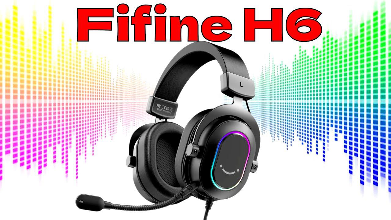 Fifine AmpliGame H6 Игровые наушники с хорошим звуком и микрофоном