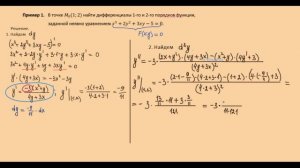 32. Второй дифференциал неявной функции примеры