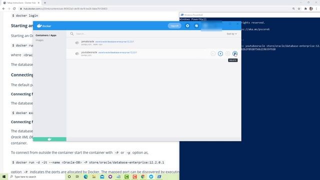 Install Oracle database on Docker and connect with Aqua Data Studio or SQL Developer