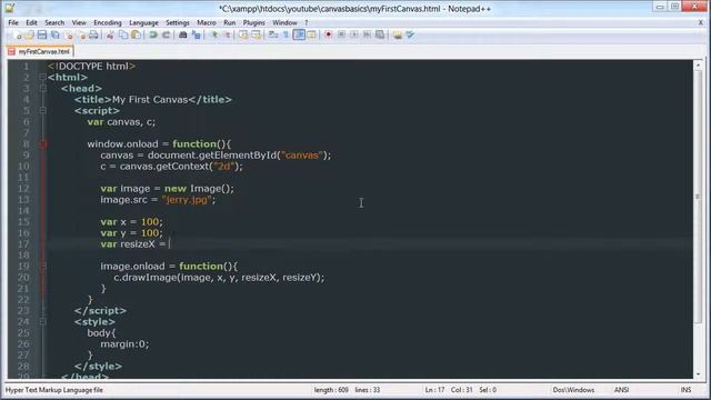 Images - HTML5 Canvas Basics Tutorial 5