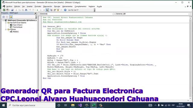 MACRO GENERADOR DE CODIGO QR PARA FACTURACION ELECTRONICA SIN INTERNET CON CONTROL ACTIVEX OCX смотреть онлайн