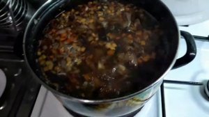 Грибной супчик, из сушёных  грибов.?