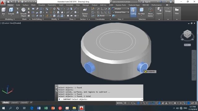 Autocad tutorial How to make knurling screw 3d modeling in autocad 2016