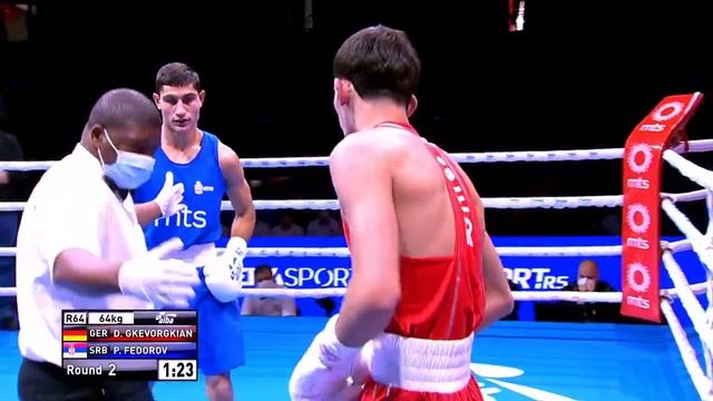Day 2 (63.5kg) GKEVORGKIAN David (GER) vs FEDOROV Pavel (SRB) | AIBA WCHs 2021 смотреть онлайн