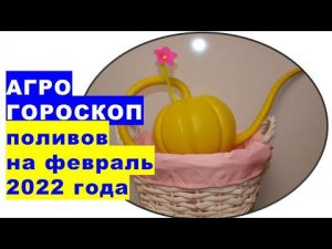 Агрогороскоп поливов на февраль 2022 года