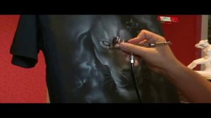 Урок аэрографии на футболке