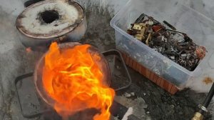 Massive melting of copper wires. Melting copper - Массивная плавка медных проводов. Плавим медь