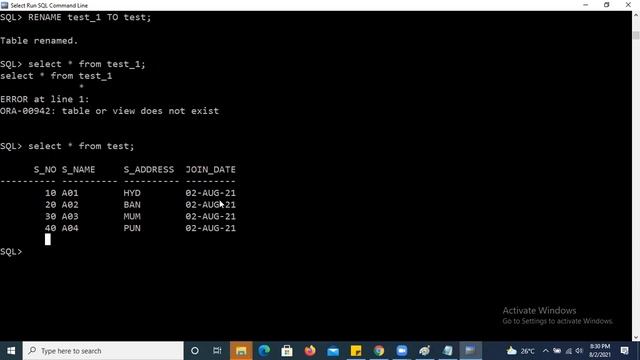 Oracle SQL PLSQL | session 4 | Sql commands