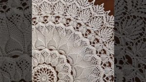 Вязаная крючком мини скатерть рельефным узором . #crochet #tablecloth #lacedoily #вязаниекрючком