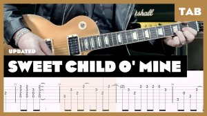 Guns N' Roses - Sweet Child O' Mine - Guitar Tab (remake) | Lesson | Cover | Tutorial
