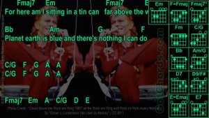 David Bowie - Space Oddity - Instrumental - Guitar Chords (0013-B1)