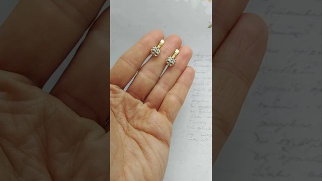 Золотые серьги с бриллиантами 0,41 ct