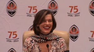 Milla Jovovich in Donetsk. Милла Йовович в Донецке