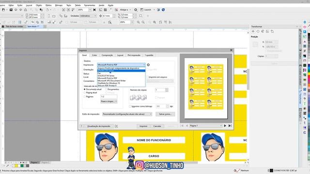 CONFIGURAR ARQUIVO PARA IMPRESSÃO FRENTE E VERSO COREL DRAW