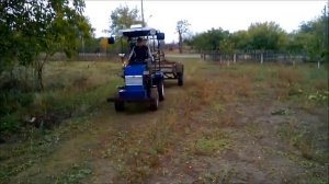 Навозаразбрасыватель  к Минитехники  Мототрактору Тест