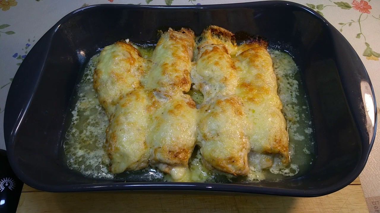 Куриные рулетики с сыром.