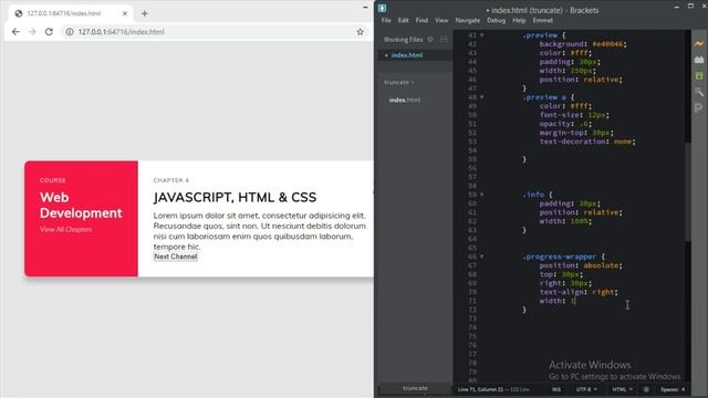How To Design A Responsive UI Course Card & Truncate A Text | HTML CSS JS смотреть онлайн