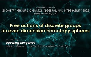 Free actions of discrete groups on even dimension homotopy spheres