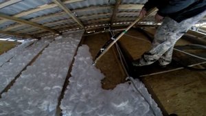 Утепление потолка в гараже.