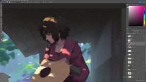 Mineko chill with CAT - LOFI - Painting part 1