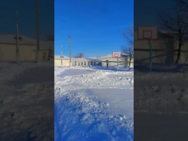 Мартовский пейзаж в деревне Саратовской области!