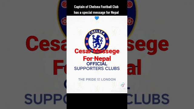 Cesar Azpilicueta Sent Messege For Nepal #cesarazpilicueta