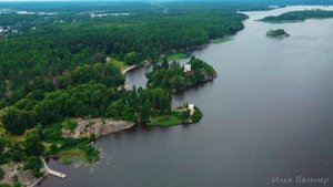 Выборг, парк Монрепо с высоты.