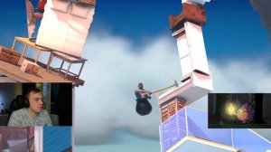 САСАВОТ СМОТРИТ СМЕШАРИКОВ И ИГРАЕТ В Getting Over It with Bennett Foddy | SASAVOT