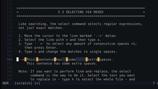 Helix Editor: Tutor 5.3 SELECTING VIA REGEX
