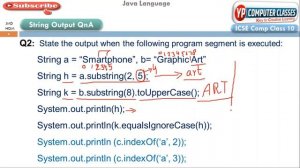 String Output Questions in java icse | For computer exam 2021 | ICSE computer class 10