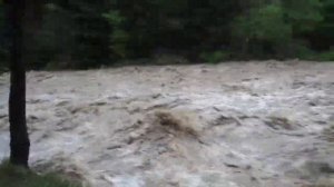 Дождевой паводок на реке Большой Зеленчук.