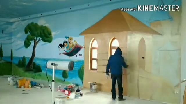 Роспись в детской комнате ресторана "Алем" Симферополь смотреть онлайн