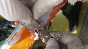 снятие краски с велосипедной рамы