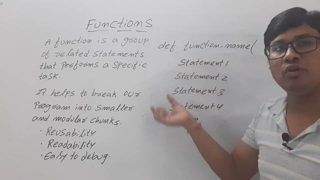 L 34: INTRODUCTION TO FUNCTIONS IN PYTHON | FUNCTION IN PYTHON | PYTHON COURSE FOR BEGINNERS