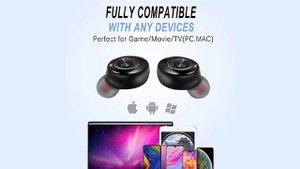 Беспроводные наушники TWS, Bluetooth 5,0, IPX5 водонепроницаемые спортивные наушники с 3D