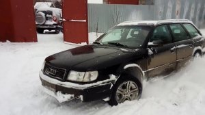 Ауди S4 в снегу.