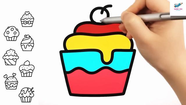 Draw 8 Delicious Cakes, Kids Try Drawing and Baking Cakes for Parents #coloring #drawing #draw смотреть онлайн