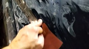 затираем капот 2000 и 3000 тризаком под полировку!