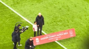 Sven-Göran Eriksson and Liverpool & Ajax Legends Entering the Field - Anfield 23/3/24