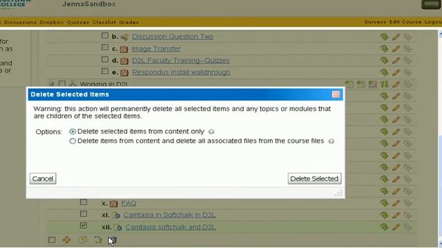 Deleting Modules or Topics in D2L смотреть онлайн