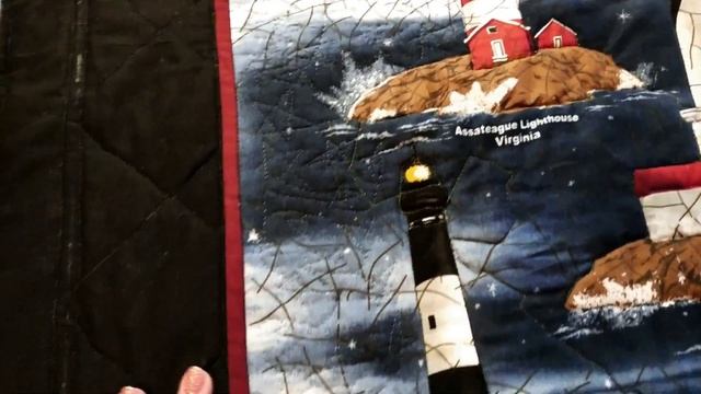 North American Lighthouses Quilted Panel | Квилт "Маяки Северной Америки" | Quilting | Шитье и крой смотреть онлайн