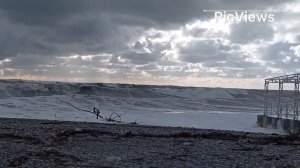 Как выглядит Небуг после шторма сегодня 28 ноября 2023. Обстановка в Туапсинском районе. Погода