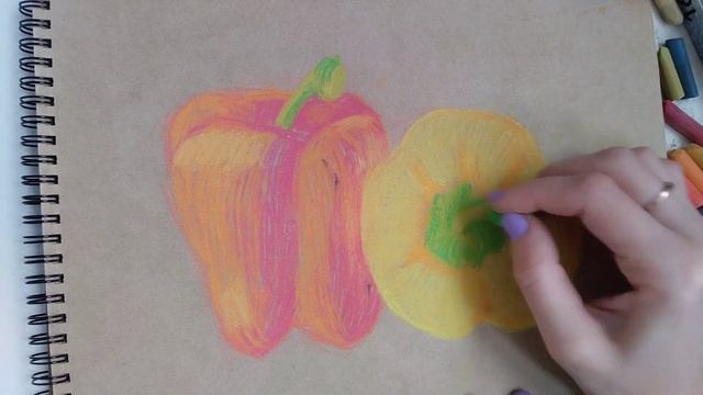 Рисуем перец пастелью за 20 минут! смотреть онлайн