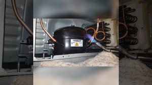 Ремонт холодильника LG GA-M589ZEQZ в Казани, замена линейного компрессора на обычный