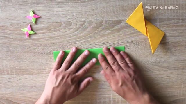 Как сделать сюрикен метательная звезда из бумаги смотреть онлайн