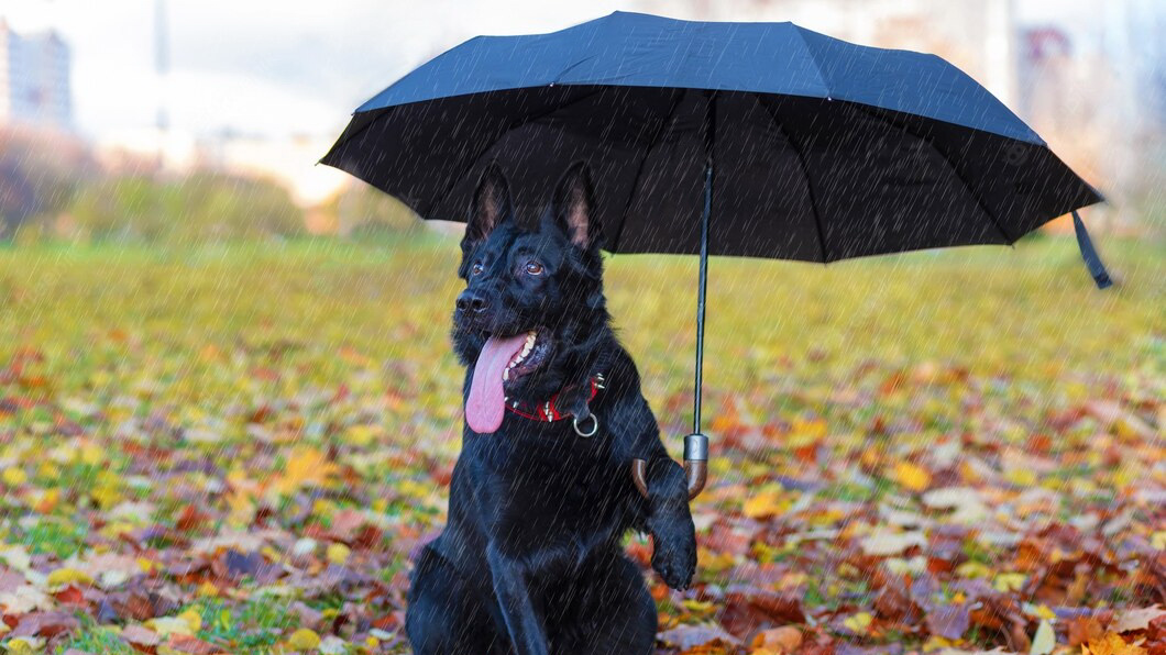 В Ханты-Мансийске собака украла у ребёнка зонт